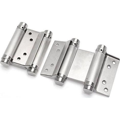 Charnière paumelle double action 75 mm – Acier inoxydable EN 1.4372 – Charge jusqu'à 66 kg – Pour portes de saloon et va-et-vient – Naxunnn (1/5)