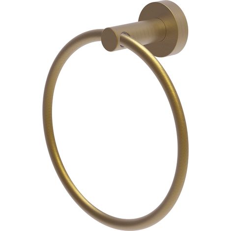 Britton Hoxton Towel Ring Brushed Brass Round Modern Style Bathroom Accessory