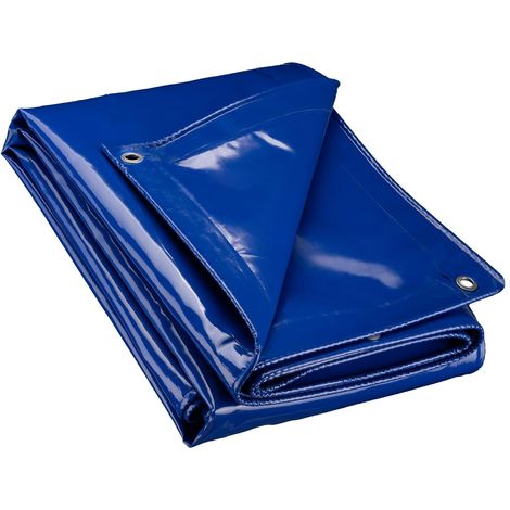 1 Bâche De Camion 3x5m 650g/m² Polyester PVC Œillets Inox 100cm Protection UV Intempéries Transport