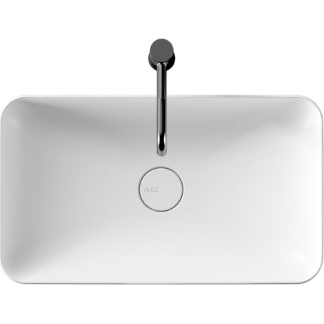 Lavabo Form appoggio 60x35 rettangolare in ceramica bianco di