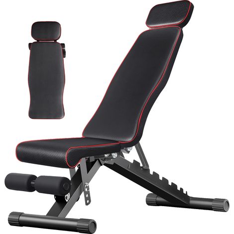 Banco de gimnasio para el hogar, ajustable en 7 niveles, diseño robusto, 1 unidad. (1/2)