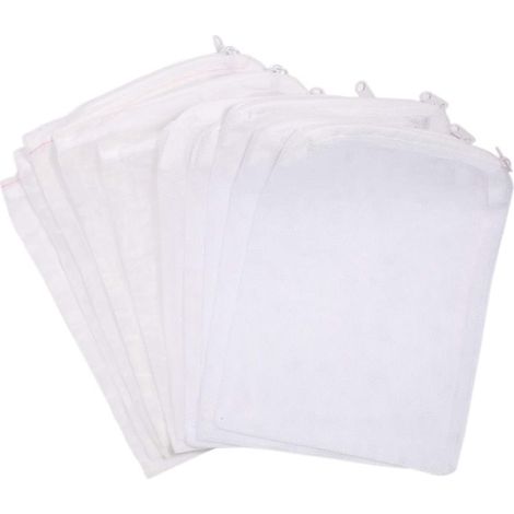 10 PCS Sacs en Maille Filet en Nylon Fermeture Éclair Filtre de Bassin Sac pour Aquarium en Maille Fine et Gros débit (1/5)