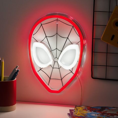 Lámpara pared paladone spiderman luz led