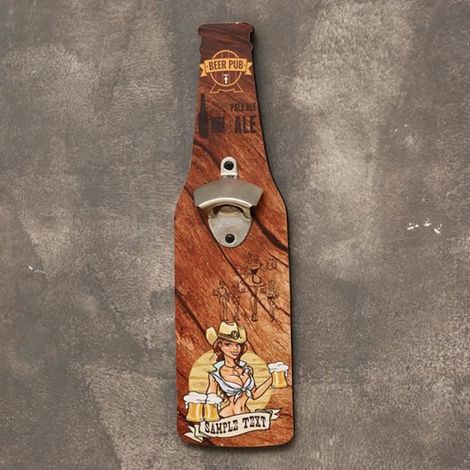 Ouvre-Boite Mural - Forme Bouteille Biere - Fer - 39 x 11 cm - Pour Bar Restaurant Cafe - 1 Unite (1/3)