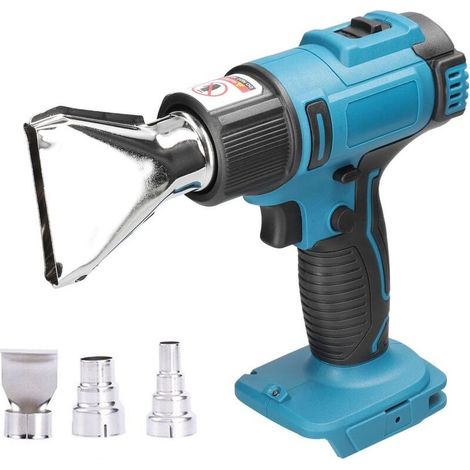 Chauffage sans fil avec batterie au lithium et 2 buses, compatible avec la batterie au lithium Makita 18 V, multicolore (1/5)