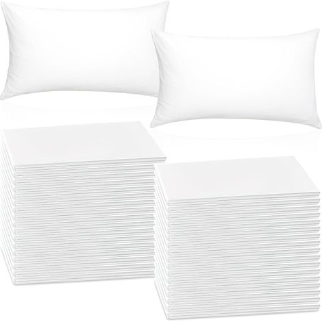 Lot de 50 Taies d'Oreillers Jetables 50x80 cm Blanc - Housses de Protection Respirantes en Non-Tissé pour Oreiller - Literie à Usage Unique Idéale pour Hôtel, Voyage, Hôpital, Airbnb et Spa (1/5)