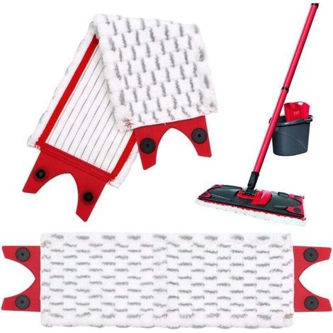 Ersatz-Mikrofaserpad, flache Mikrofaser-Wischmoppköpfe für Vileda Ultramax 2-in-1 Sprühmopp, Mikrofaser-Nachfüllpackung für Haushaltsmopps, 2er-Packung Crezuo (1/4)