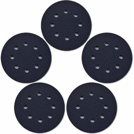 Platorello abrasivo flessibile da 125 mm, platorello di interfaccia, compatibile con lucidatrici autopulenti pneumatiche ed elettriche (8 fori) (1/4)