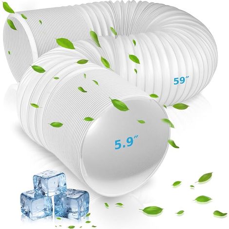 Tuyau Climatiseur Mobile, Φ15 cm/longueur 1.5 m, tuyau de climatisation portable,Tube de climatisation portable, extension de tuyau d'air conditionné universel (1/5)