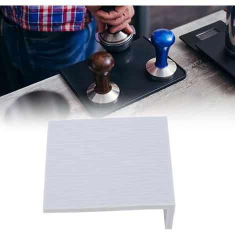 Tapis tasseur à café gaufré, tapis marteau à poudre, tapis antidérapant en silicone, gris (1/5)