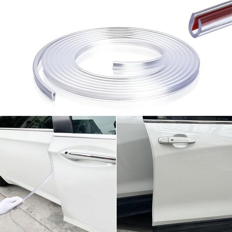 Door Edge Protector, Decorative Rubber Protector, 1/16.4 Inch U-Shaped Edge Protector, Fit Most Cars (Clear 16.4 Feet/5m) (1/5)