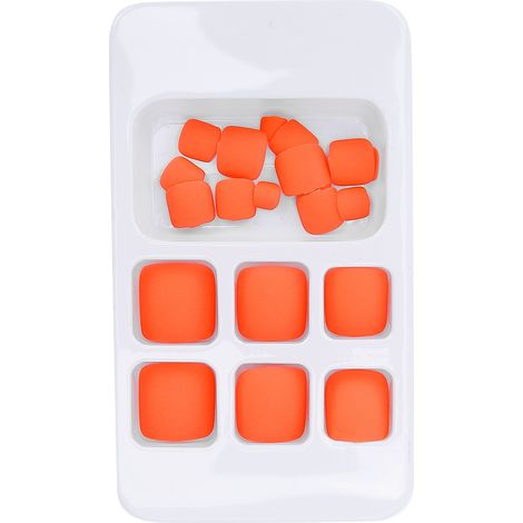 Lot de 24 Ongles Courts Carrés Pleins Couleurs Faux Ongles de Pieds Artificiels Pointes pour Femmes Filles F156 (1/5)