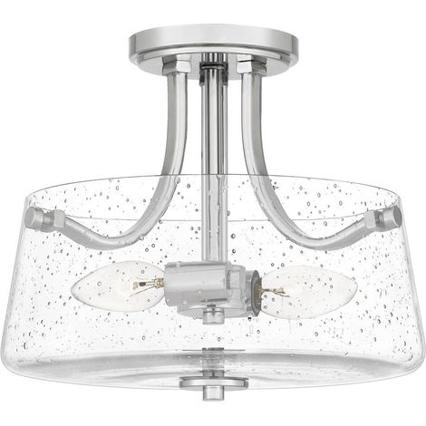 Elstead Quoizel Hollister Plafoniera Bowl semi-incasso Nichel lucido (1/5)