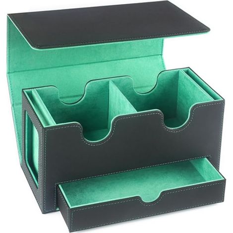 Boîte de Rangement de Cartes Magnétiques de Portable, Boîte de Rangement à Tiroir avec Fenêtre de Visualisation, Porte-Cartes pour Cartes de Magiques Vert (1/5)