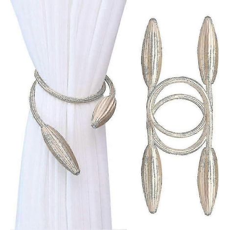 Set mit 2 kreativen, gedrehten Gardinenhaltern, dekorativer Halter (1/5)