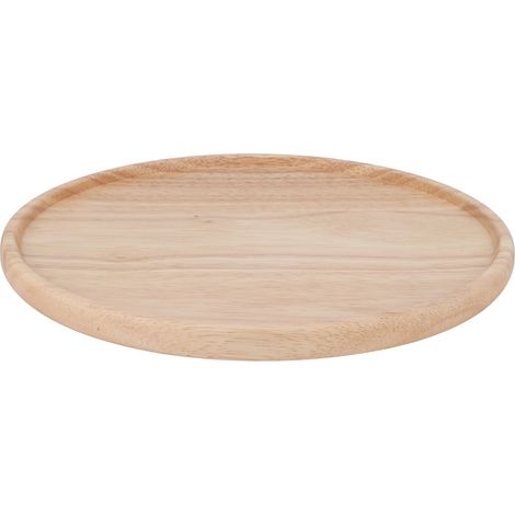 Assiette à pizza en bois non peint, plateau de service résistant à la chaleur, vaisselle pour la maison et les restaurants (1/5)