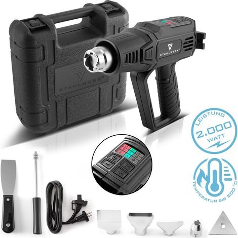 STAHLWERK HP-2000 PRO 2.000 Watt starke Heißluftpistole und Heißluftfön (1/5)