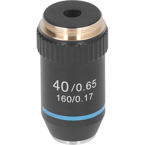 Objectif achromatique 40X RMS 20.2mm, haute résolution pour microscope, grossissement puissant, objectif noir professionnel (1/5)
