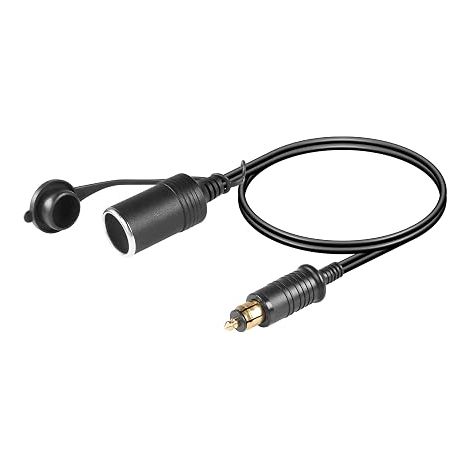 DIN vers allume-cigare femelle cordon d'alimentation 12 V 24 V prise DIN mâle européenne vers prise femelle allume-cigare avec couvercle étanche adapté aux motos et camions (1/5)