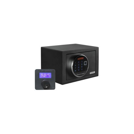 Genie Hand  Cassaforte a Tempo Motorizzata con Conto alla Rovescia - Lettore di Impronta Digitale - Alimentazione d'Emergenza con USB Frontale - Serratura B-Class - Sistema Anti Bounce
