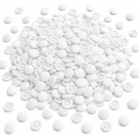 200x Cache Vis Blanc PP - Capuchon Anti-Rouille 11,5mm (1/5)