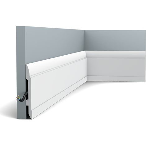 Plinthe moderne au motif linéaire SX104 - L200 x H14,8 x L1,7 cm - ORAC DECOR (1/8)