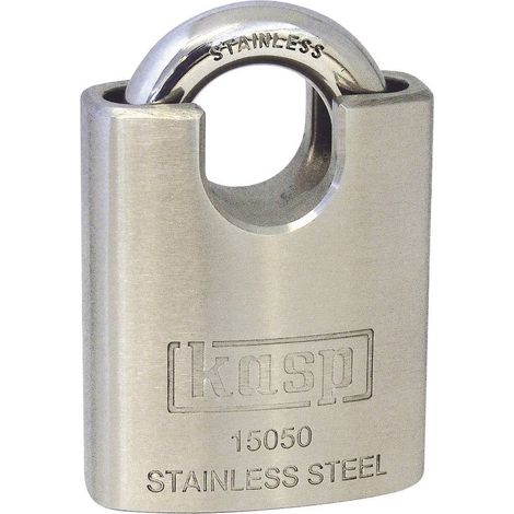 Kasp K15050D Cadenas 50 mm fermeture différente argent avec serrure à clé (1/2)