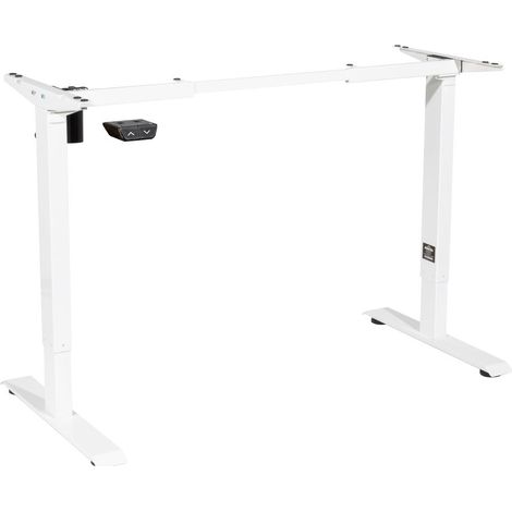 Dellonda DH64 Single Motor Ultra-Quiet Adjustable-Height Desk Frame 70kg Capacity - White (1/3)