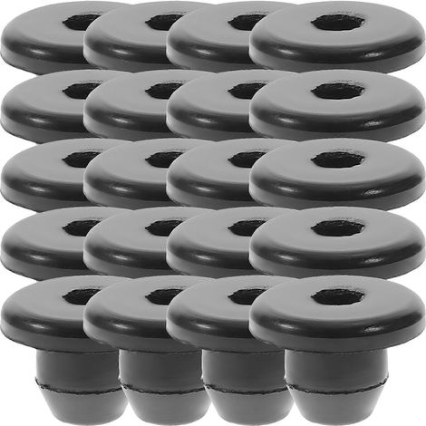 20 bouchons de remplissage d'huile en caoutchouc pour cric hydraulique-1.4X1.4X1.1CM-Black (1/4)