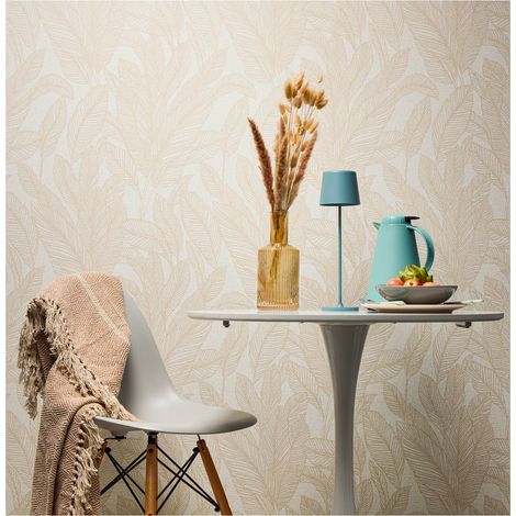 A.S. Creation Vliestapete 10.05 x 0.53 m Livingwalls Palmen Tapete Beige 790642 Dschungel CosmoLiving by Cosmopolitan