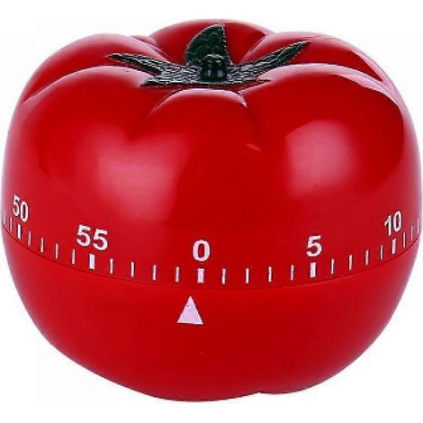 Minuteur de cuisine en forme de tomate, réveil mécanique, outil de chronométrage pour la cuisine et la pâtisserie. (1/4)