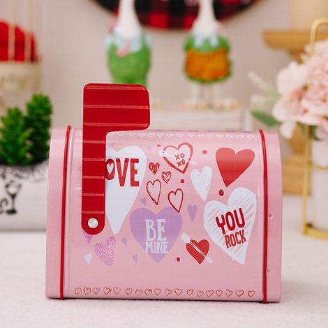 Boîte Aux Lettres En Fer Blanc - Boîte À Lettres De Saint-Valentin - Pour Échange De Cartes Et Confiseries - 13,5 X 9,5 X 8 Cm - 1 Pièce (1/5)