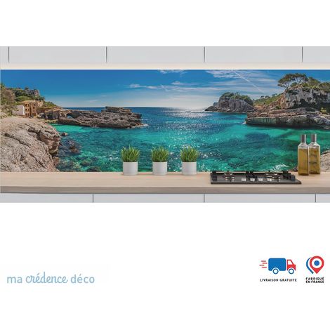 Crédence : Calanque de Marseille 2 - Couleur Marron - Alu composite - 60 - 120 (1/3)