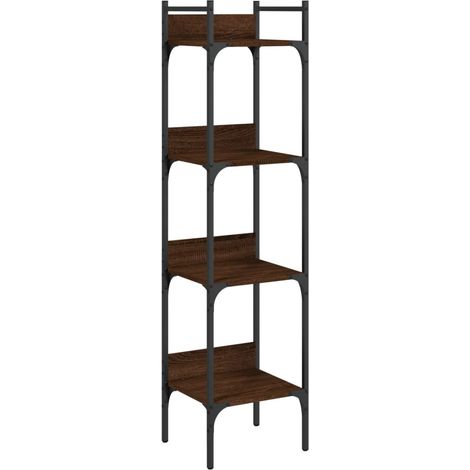 Bibliothèque Armoire à livres à 4 niveaux chêne 35x30x138,5 cm bois d'ingénierie (1/5)