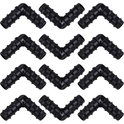 Raccord de tuyau pour système d'irrigation de 16 mm (coude), 20 pièces