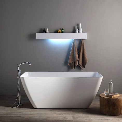 Baignoire Îlot Moderne En Marbre Reconstitué Paola (1/5)
