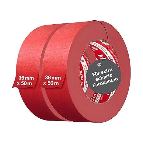 Kip Tape 3301 Ultra Sharp ruban de masquage en pack de deux - ruban de peintre professionnel - bords ultra coupants pour peindre & vernir, 30mm x 50m (1/5)