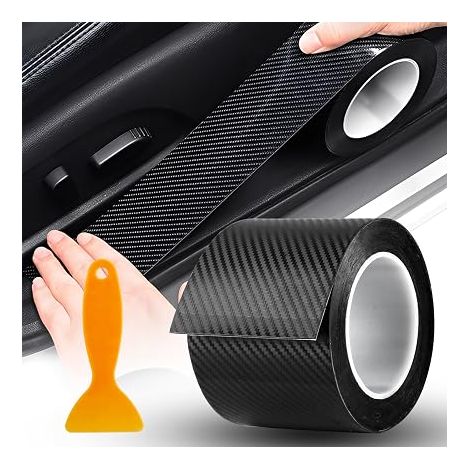 Protection Seuil de Porte Voiture PVC Film de Protection Carrosserie Protecteur de Seuil Voiture Noir (1/5)