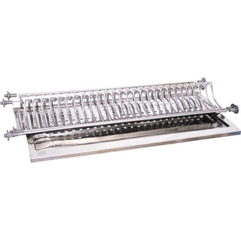 Scolapiatti incasso di 56 - 76 - 86 cm acciaio inox con base vaschetta gocce dimensione disponibile: scolapiatti cm 76