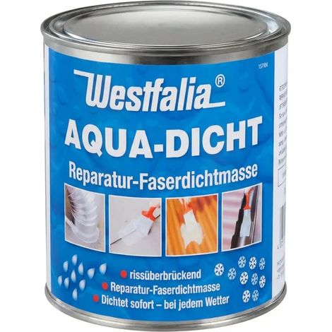 Aqua Dicht - compuesto sellador transparente, reforzado con fibra, bote de 1 L (1/5)