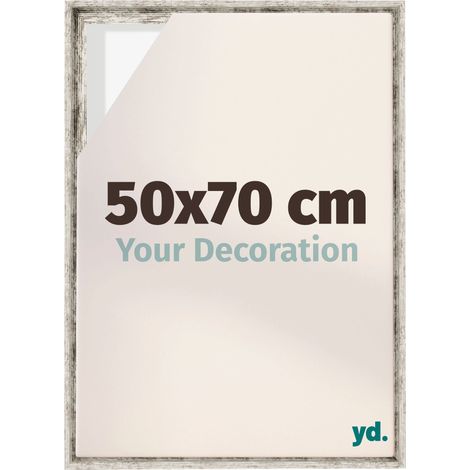Your Decoration - Cadre flottant - Blanc Vintage - Cadre en caisse américaine pour toile sur chassis - MDF - Lyon (1/5)