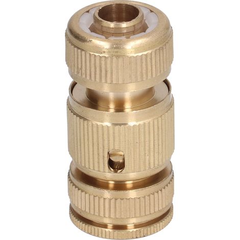 Raccord Rapide pour Tuyau d'Arrosage 1/2 Pouce en Laiton, Durable et Polyvalent, Connexion Facile et Robuste (1/5)