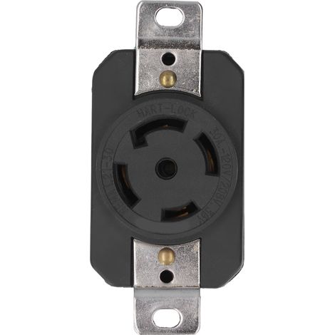 Prise industrielle à 5 trous, contacts en laiton, verrouillable, norme américaine 30 A 120/208 V (1/5)