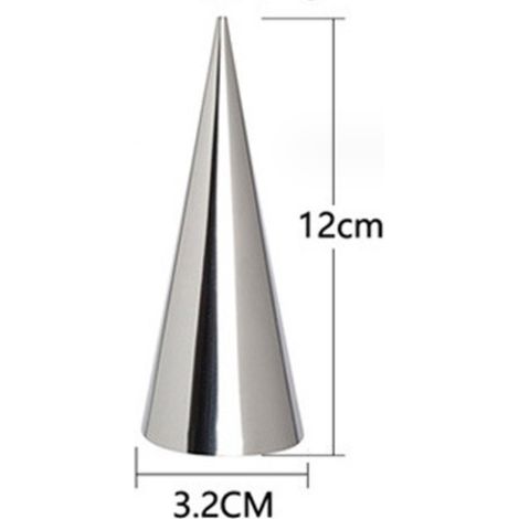 Ein Set aus 10 konischen Edelstahlformen, konischen Edelstahlformen