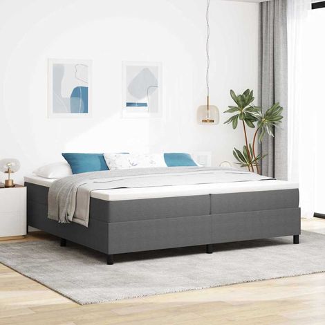 vidaXL Letto a molle Grigio chiaro 200 x 200 cm (1/5)