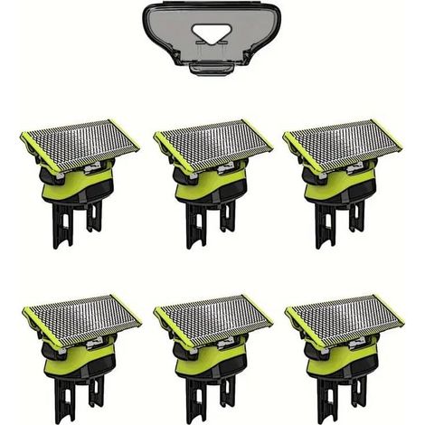 Packung mit 6 OneBlade-kompatiblen Rasierklingen aus Edelstahl für die Gesichts- und Körperrasur (1/5)