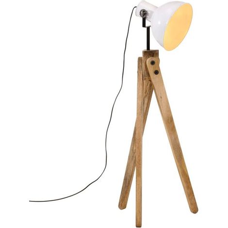 Lampadaire blanc 25W, dimensions 45x45x120cm, culot E27. (1/5)