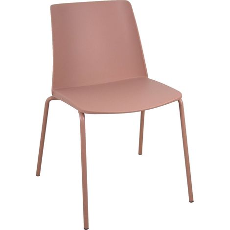 Pack 4 sillas Orgaz PVC rosa chasis rosa (1/5)