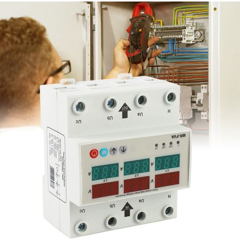 VA-003 Protecteur de surtension/sous-tension, à réarmement automatique, pour applications domestiques. Protection contre les sous-tensions, les surtensions et les surcharges. Limitation de courant. Ré (1/5)