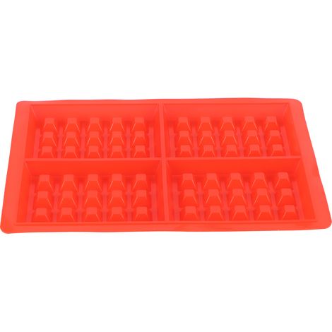 Silikon-Backform, DIY-Waffelform, Silikon-Muffinform, Küchenzubehör für Waffeln (4 Stück mit rechteckigem Rand 51060)